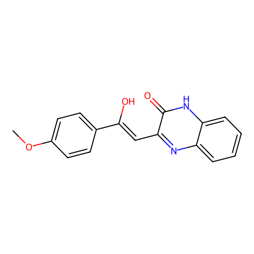 3-[(Z)-4-Methoxyphenacylidene]-3,4-dihydroquinoxaline-2(1H)-one structure