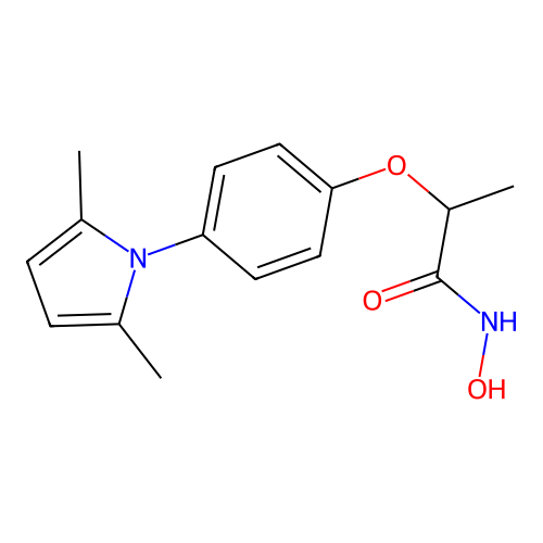 Propanamide, 2-(4-(2,5-dimethyl-1H-pyrrol-1-yl)phenoxy)-N-hydroxy- structure
