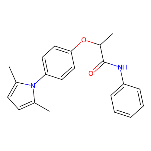 Propanamide, 2-(4-(2,5-dimethyl-1H-pyrrol-1-yl)phenoxy)-N-phenyl- structure