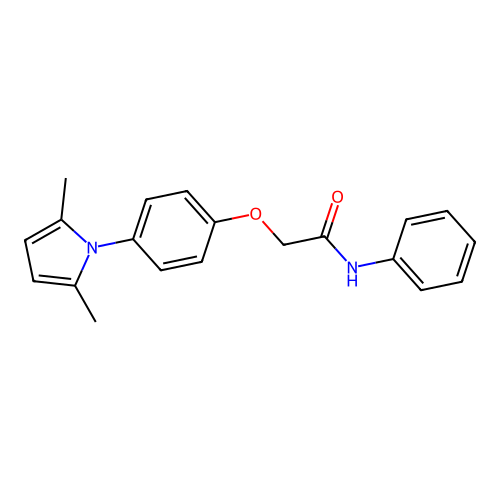 Acetamide, 2-(4-(2,5-dimethyl-1H-pyrrol-1-yl)phenoxy)-N-phenyl- structure
