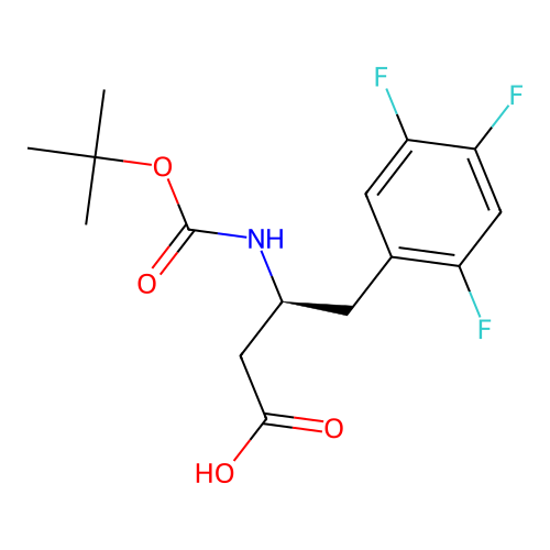 (S)-3-((tert-Butoxycarbonyl)amino)-4-(2,4,5-trifluorophenyl)butanoic acid structure