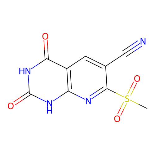 7-methylsulfonyl-2,4-dioxo-1H-pyrido[2,3-d]pyrimidine-6-carbonitrile structure