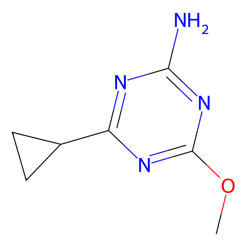 4-Cyclopropyl-6-methoxy-1,3,5-triazin-2-amine structure
