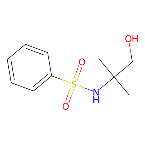 N-(2-hydroxy-1,1-dimethylethyl)benzenesulfonamide structure