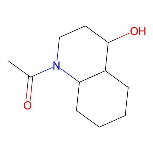 1-Acetyl-4-hydroxydecahydroquinoline structure