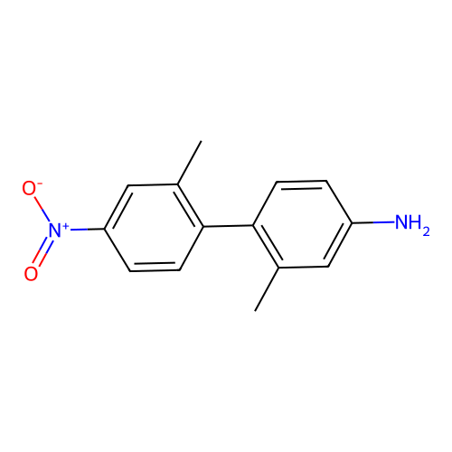 (2,2'-Dimethyl-4'-nitro-4-biphenylyl)amine structure