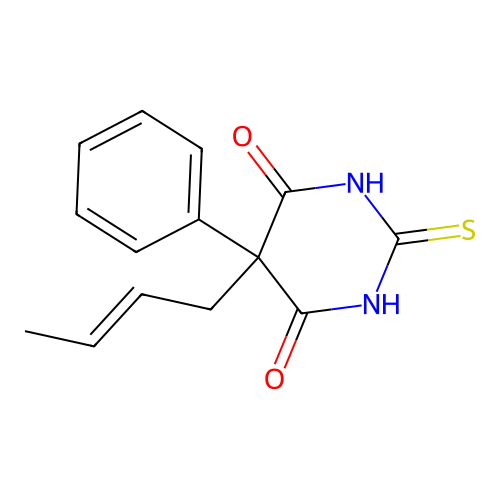 5-But-2-enyl-5-phenyl-2-sulfanylidene-1,3-diazinane-4,6-dione structure