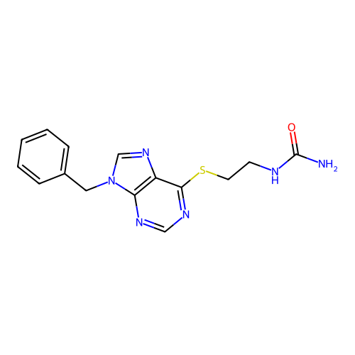 2-(9-Benzylpurin-6-yl)sulfanylethylurea structure