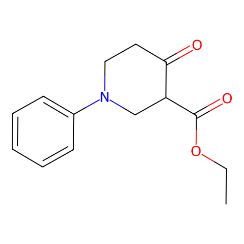 Ethyl 4-oxo-1-phenylpiperidine-3-carboxylate structure