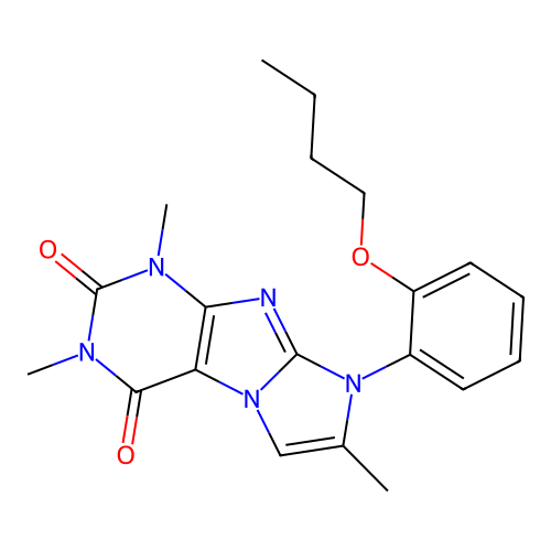 6-(2-Butoxyphenyl)-2,4,7-trimethylpurino[7,8-a]imidazole-1,3-dione structure
