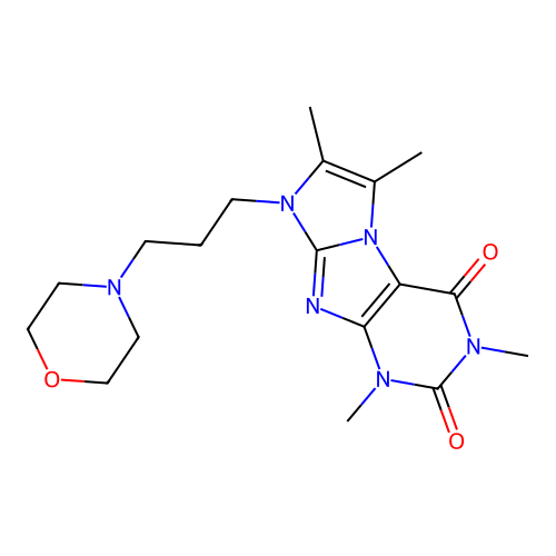 2,4,7,8-Tetramethyl-6-(3-morpholin-4-ylpropyl)purino[7,8-a]imidazole-1,3-dione structure