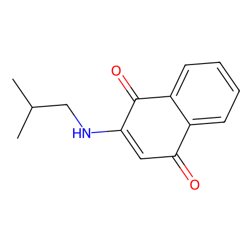 2-[(2-Methylpropyl)amino]naphthalene-1,4-dione structure