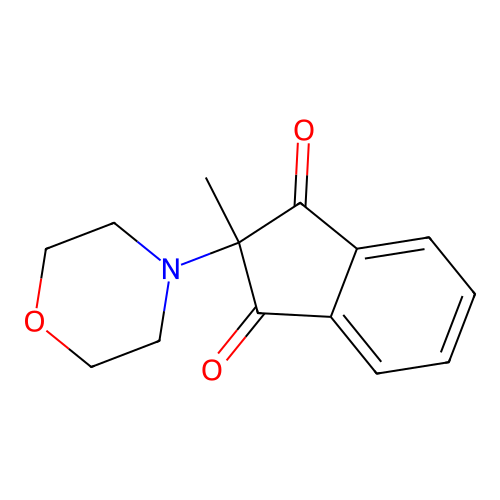 2-Methyl-2-morpholin-4-ylindene-1,3-dione structure