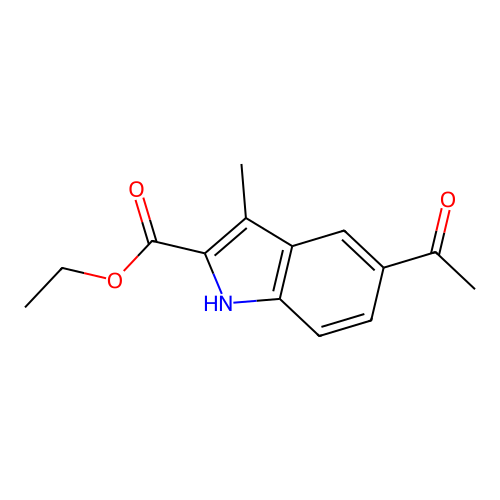 ethyl 5-acetyl-3-methyl-1H-indole-2-carboxylate structure