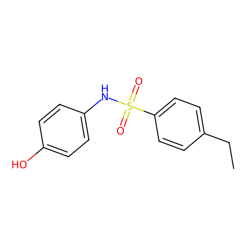 4-ethyl-N-(4-hydroxyphenyl)benzenesulfonamide structure