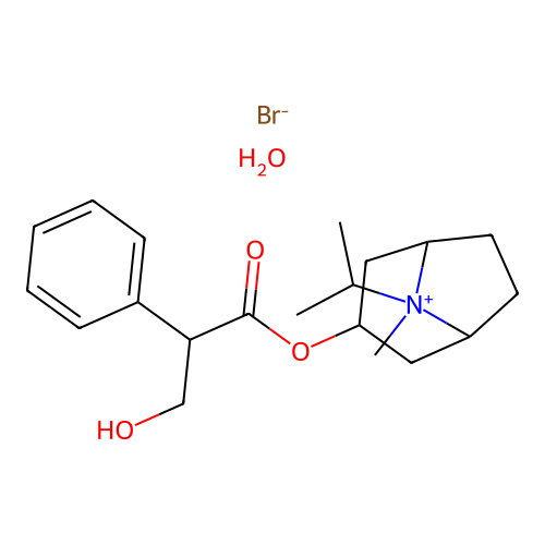 Ipratropium bromide monohydrate structure