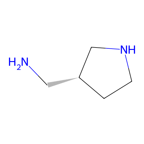 (3R)-pyrrolidin-3-ylmethanamine structure