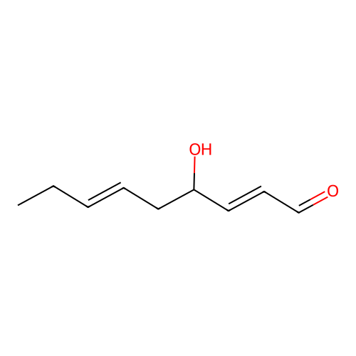 4-Hydroxy-2,6-nonadienal structure