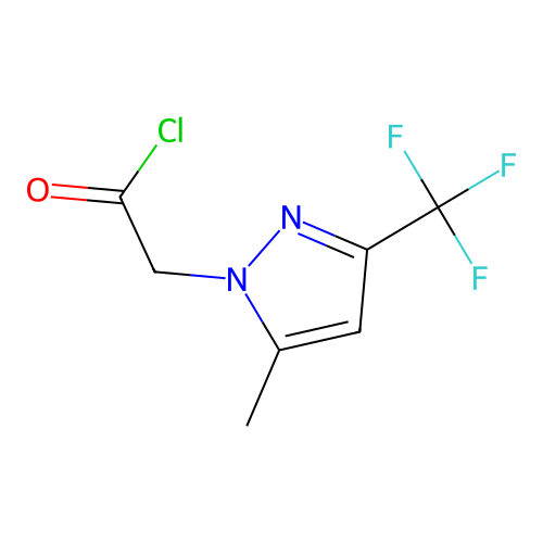 [5-methyl-3-(trifluoromethyl)-1H-pyrazol-1-yl]acetyl chloride structure