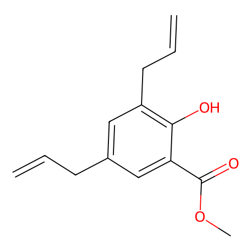Salicylic acid, 3,5-diallyl-, methyl ester structure