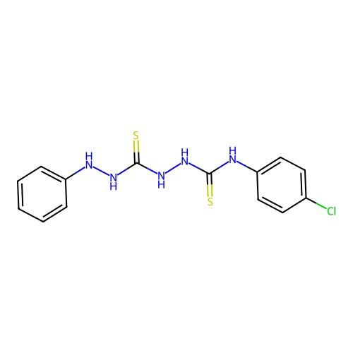 1-anilino-3-[(4-chlorophenyl)carbamothioylamino]thiourea structure