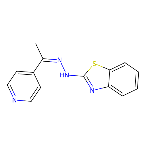 4-Acetylpyridin-2-benzothiazolylhydrazon structure