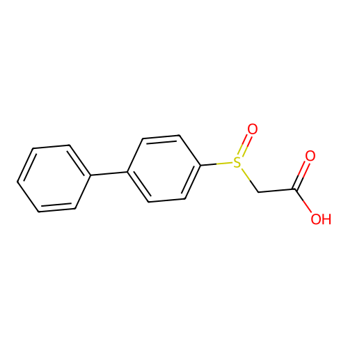 Acetic acid, ([1,1'-biphenyl]-4-ylsulfinyl)- structure