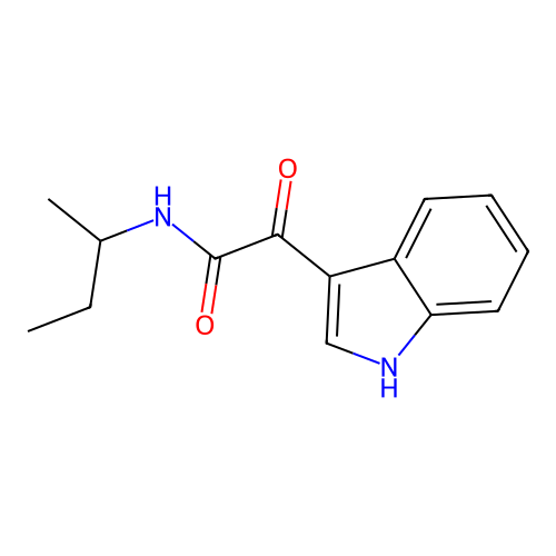 N-(sec-butyl)-2-(1H-indol-3-yl)-2-oxoacetamide structure