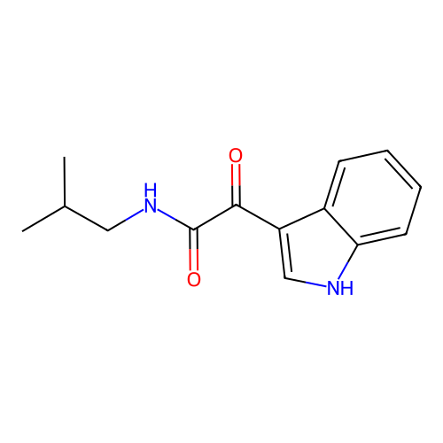 2-(1H-indol-3-yl)-N-(2-methylpropyl)-2-oxoacetamide structure