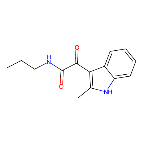 2-(2-methyl-1H-indol-3-yl)-2-oxo-N-propylacetamide structure