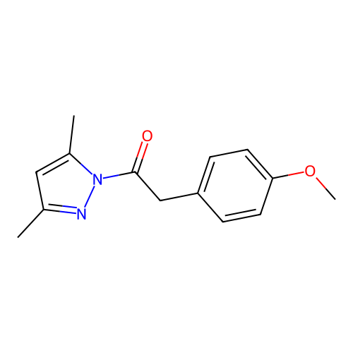 1-(3,5-Dimethylpyrazolyl)-2-(4-methoxyphenyl)ethan-1-one structure