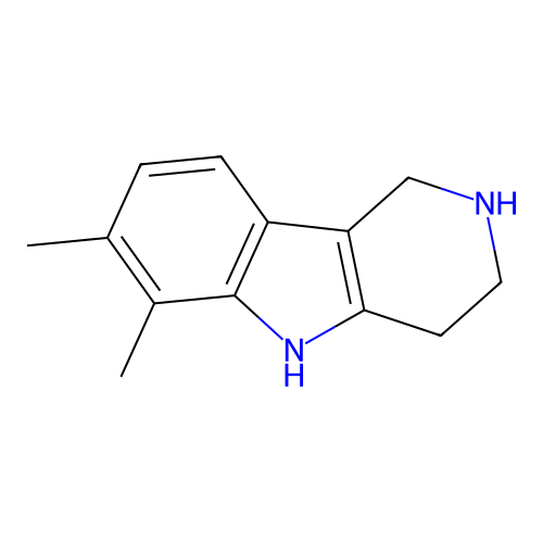 6,7-Dimethyl-1,2,3,4-tetrahydropyridino[4,3-b]indole structure