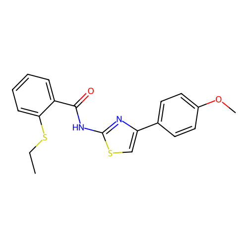 2-(ethylthio)-N-(4-(4-methoxyphenyl)thiazol-2-yl)benzamide structure