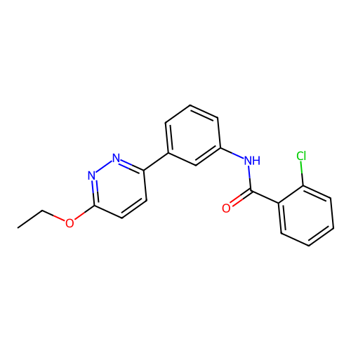 2-chloro-N-[3-(6-ethoxypyridazin-3-yl)phenyl]benzamide structure