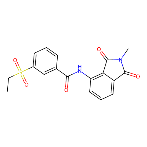 3-ethylsulfonyl-N-(2-methyl-1,3-dioxoisoindol-4-yl)benzamide structure