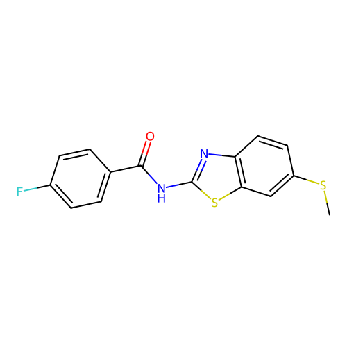 4-fluoro-N-(6-(methylthio)benzo[d]thiazol-2-yl)benzamide structure