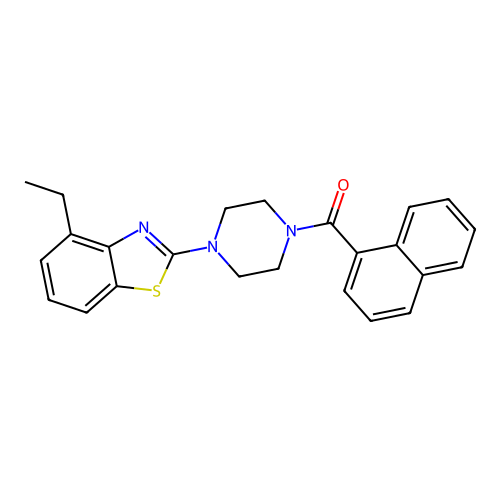 (4-(4-Ethylbenzo[d]thiazol-2-yl)piperazin-1-yl)(naphthalen-1-yl)methanone structure