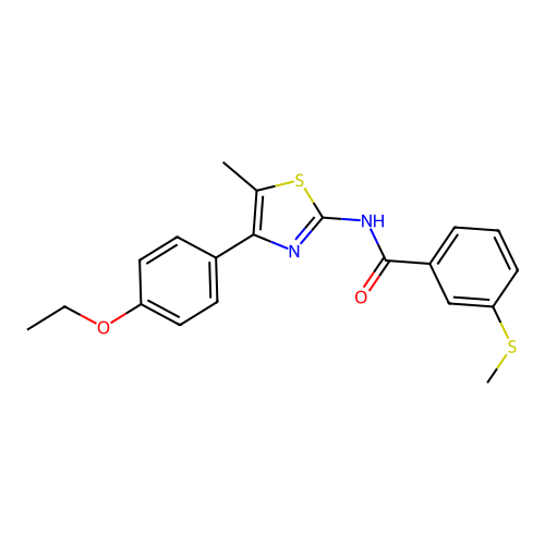 N-(4-(4-ethoxyphenyl)-5-methylthiazol-2-yl)-3-(methylthio)benzamide structure