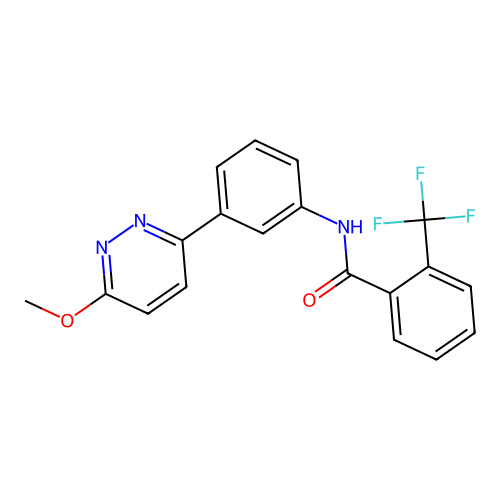 N-[3-(6-methoxypyridazin-3-yl)phenyl]-2-(trifluoromethyl)benzamide structure