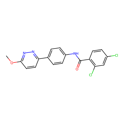 2,4-dichloro-N-[4-(6-methoxypyridazin-3-yl)phenyl]benzamide structure