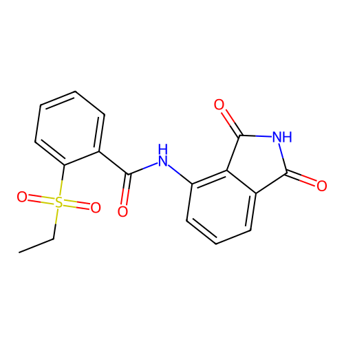 N-(1,3-dioxoisoindol-4-yl)-2-ethylsulfonylbenzamide structure