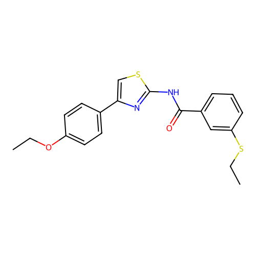 N-(4-(4-ethoxyphenyl)thiazol-2-yl)-3-(ethylthio)benzamide structure