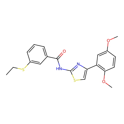 N-(4-(2,5-dimethoxyphenyl)thiazol-2-yl)-3-(ethylthio)benzamide structure