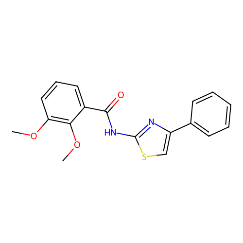 2,3-dimethoxy-N-(4-phenyl-1,3-thiazol-2-yl)benzamide structure