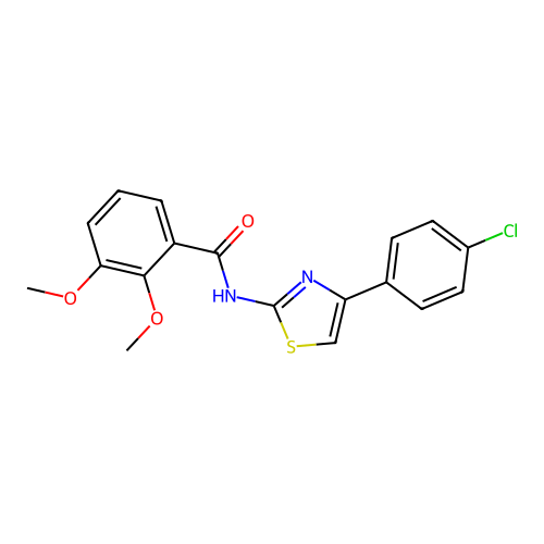 N-[4-(4-chlorophenyl)-1,3-thiazol-2-yl]-2,3-dimethoxybenzamide structure