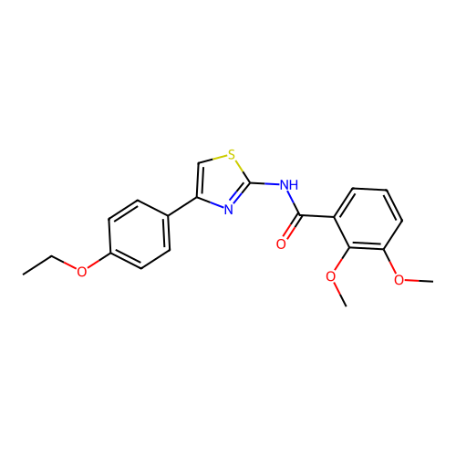 N-[4-(4-ethoxyphenyl)-1,3-thiazol-2-yl]-2,3-dimethoxybenzamide structure