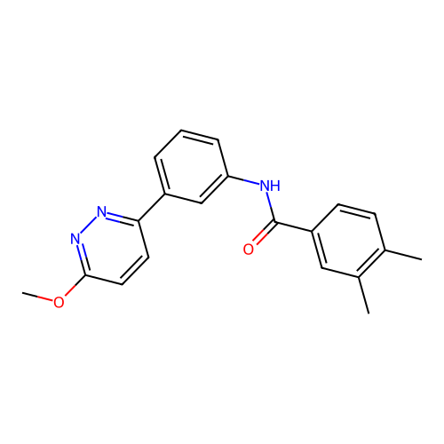 N-[3-(6-methoxypyridazin-3-yl)phenyl]-3,4-dimethylbenzamide structure