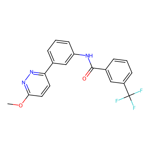 N-[3-(6-methoxypyridazin-3-yl)phenyl]-3-(trifluoromethyl)benzamide structure