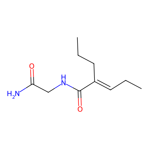 2-pentenamide, N-(2-amino-2-oxoethyl)-2-propyl-, (e)- structure