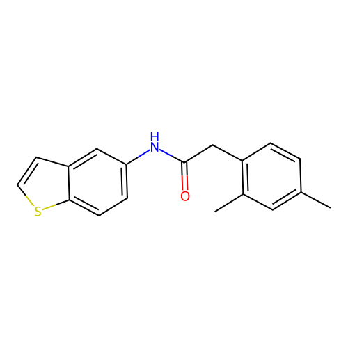 N-(benzo[b]thiophen-5-yl)-2-(2,4-dimethylphenyl)acetamide structure